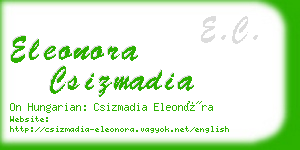 eleonora csizmadia business card